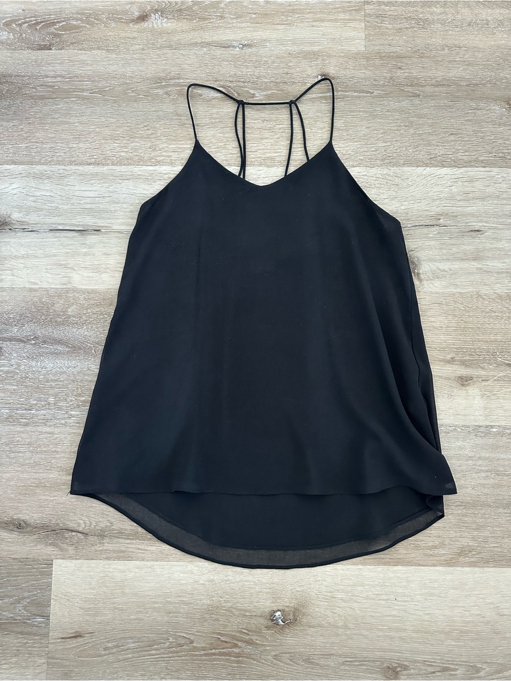 Black Strappy V-Neck Women's Tank Top